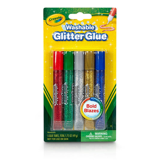 Crayola 69-3522 5 ct. Washable Glitter Glue, Blazes
