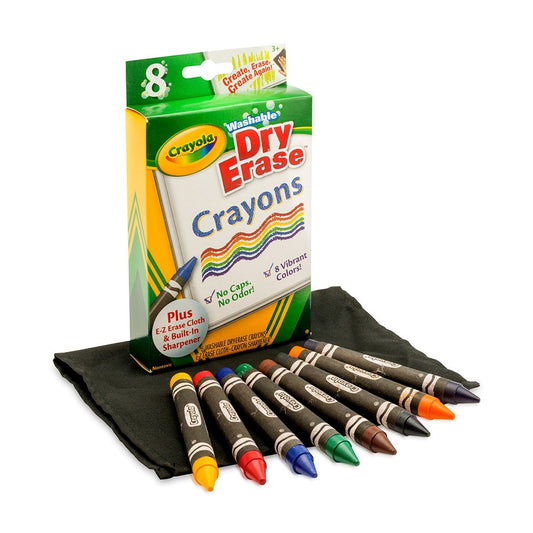 Crayola 98-5200 8 ct. Dry-Erase Crayons, Large Size