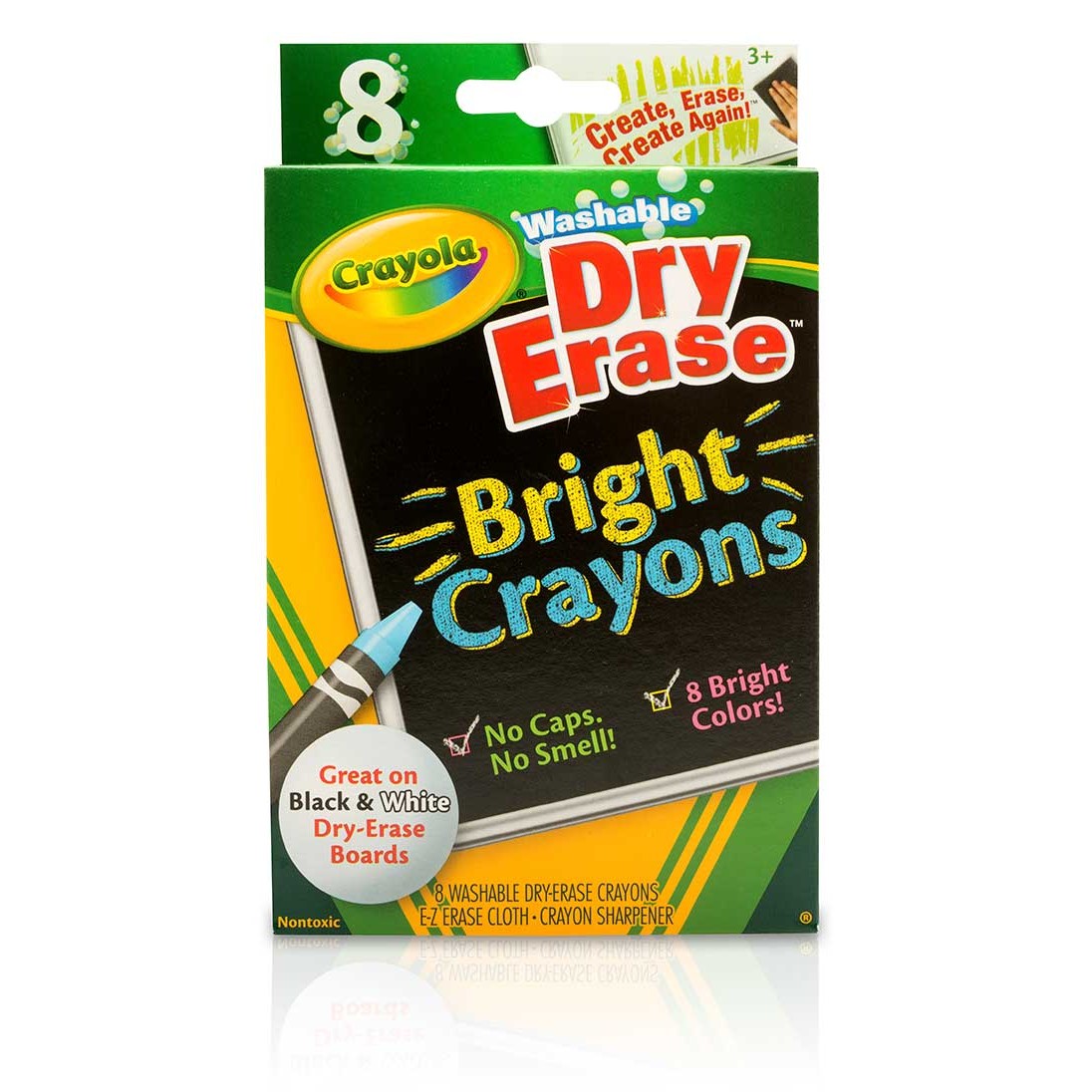 Crayola 98-5202 8 ct. Dry-Erase Crayons, Brights, Large Size
