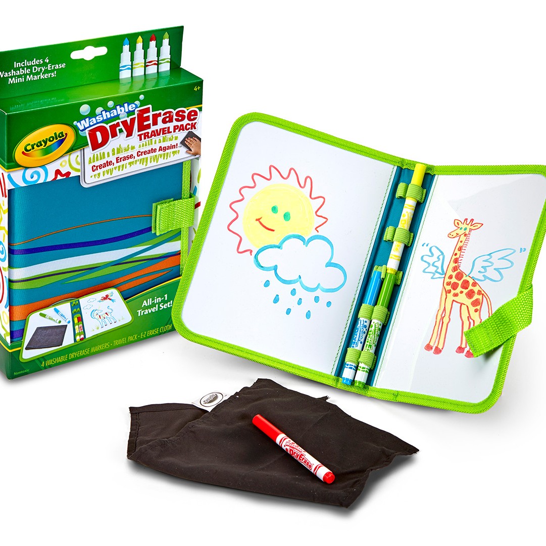 Crayola 98-8670 Dry-Erase Travel Pack w/Dry-Erase Pip-Squeaks Markers
