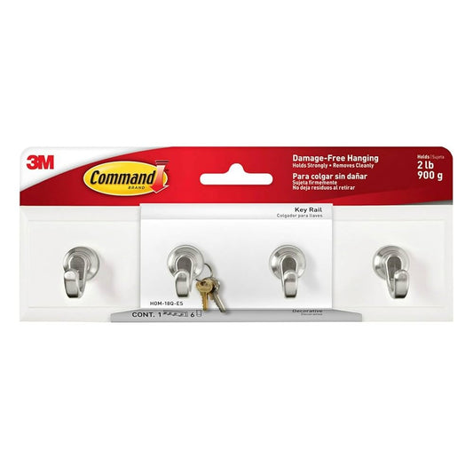3M HOM-18Q-ES  Command Quartz Key Rail, 1 Rail, 6 Strips