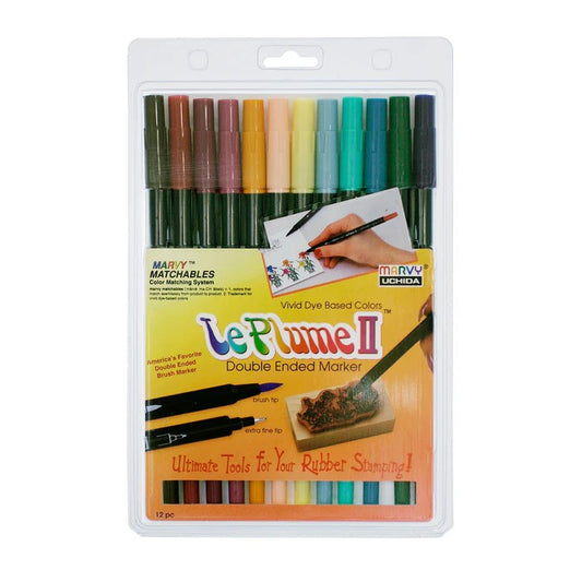 Marvy Uchida 1122-12C Le Plume II Double Ended Victorian Color Set
