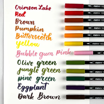 Marvy Uchida 1122-12F Le Plume II Double Ended Garden Color Set