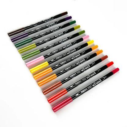Marvy Uchida 1122-12F Le Plume II Double Ended Garden Color Set