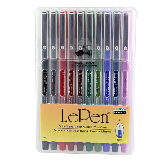 Marvy 4300-10B Le Pen, 0.3mm, 10pc Dark Set