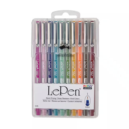 Marvy 4300-10F Le Pen, 0.3mm, 10pc Neon Set