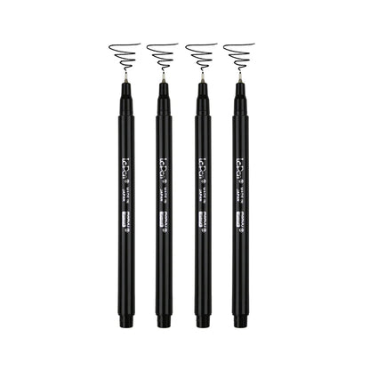 Marvy 4300-4B Le Pen, 0.3mm, 4pc Set Black