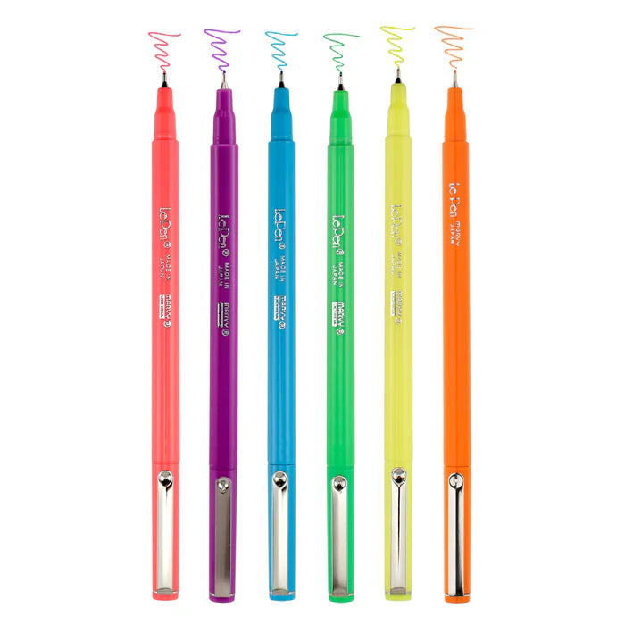 Marvy 4300-6F Le Pen, 0.3mm, 6pc Set Neon