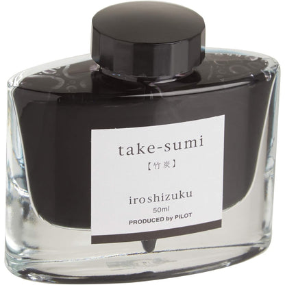 Namiki Iroshizuku Bottled Fountain Pen Ink, Take-Sume (Gray Black), Black