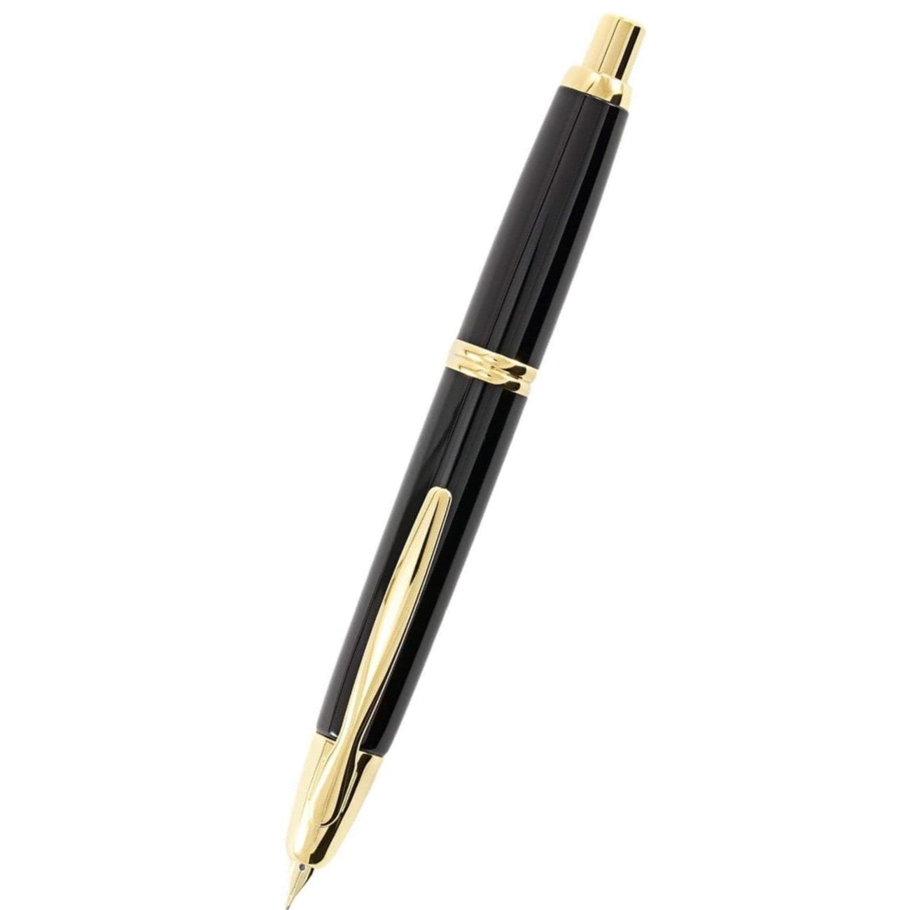 Namiki 60165 Vanishing Point Collection (Pilot Brand/ Gold Accents), Black, Fine Nib Fountain Pen