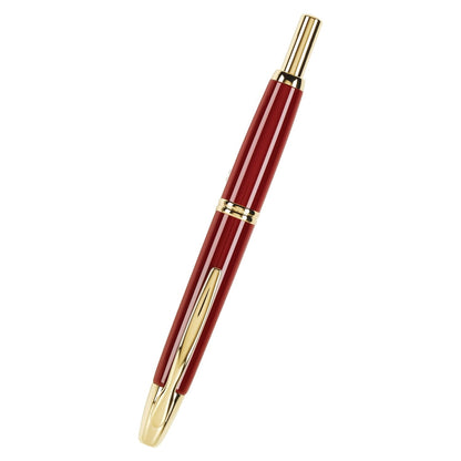Namiki Vanishing Point Fountain Pen, Red, Gold Accents, Blue Ink, Fine Nib (60167)
