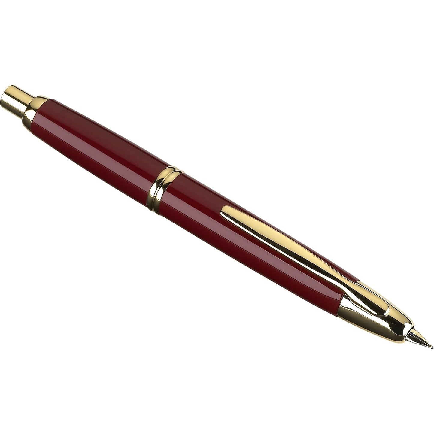 Namiki Vanishing Point Fountain Pen, Red, Gold Accents, Blue Ink, Fine Nib (60167)