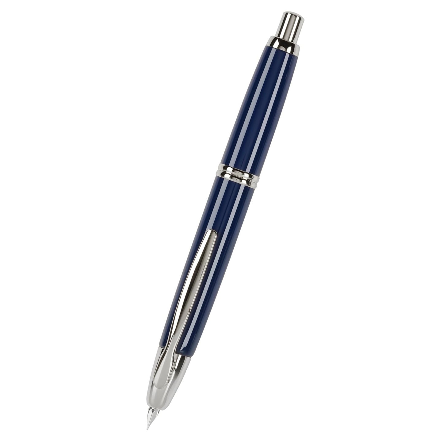 Namiki Vanishing Point Fountain Pen, Blue Barrel, Rhodium Accents, Blue Ink, Medium Nib (60243)