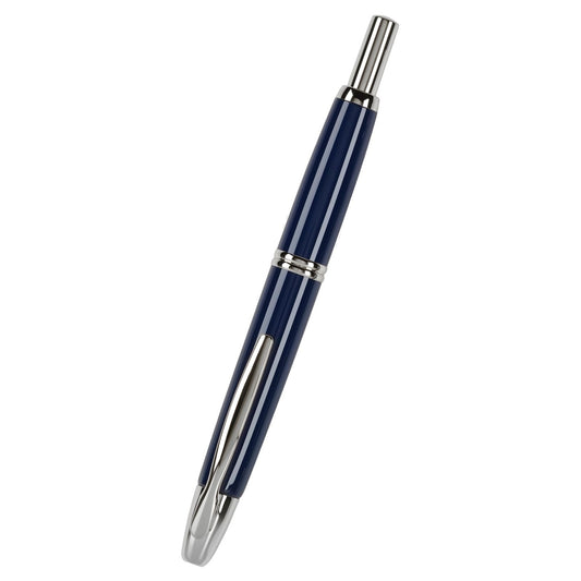 Namiki Vanishing Point Fountain Pen, Blue Barrel, Rhodium Accents, Blue Ink, Medium Nib (60243)