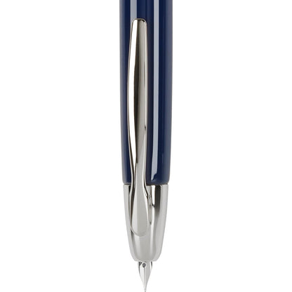 Namiki Vanishing Point Fountain Pen, Blue Barrel, Rhodium Accents, Blue Ink, Medium Nib (60243)