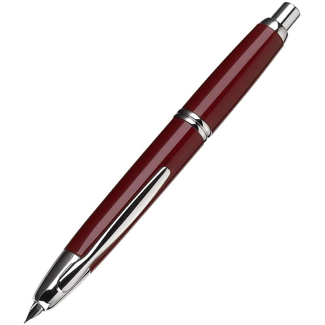 Namiki Vanishing Point Fountain Pen, Red Barrel, Rhodium Accents, Blue Ink, Medium Nib (60244)