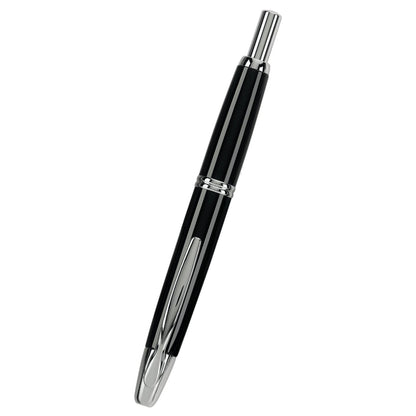 Namiki Vanishing Point Fountain Pen, Black Barrel, Rhodium Accents, Blue Ink, Extra Fine Nib (60341)