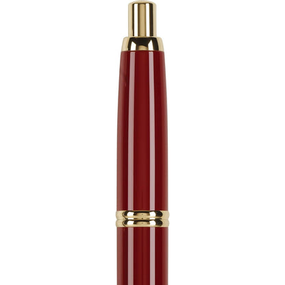 Namiki Vanishing Point Fountain Pen, Red Barrel, Gold Accents, Blue Ink, Broad Nib (60367)