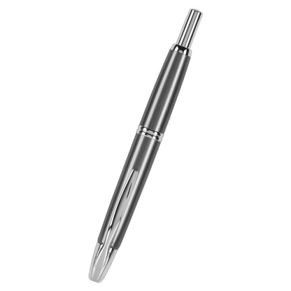 Namiki Vanishing Point Fountain Pen, Gun Metal Gray Barrel, Rhodium Accents, Blue Ink, Medium Nib (60533)