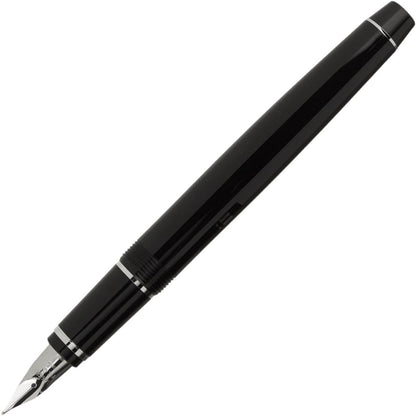 Namiki Falcon Fountain Pen, Black, Rhodium Accents, Soft Extra Fine Nib (60740)