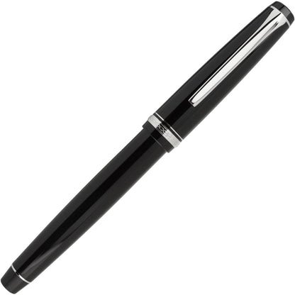 Namiki Falcon Fountain Pen, Black, Rhodium Accents, Soft Extra Fine Nib (60740)