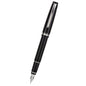 Namiki Falcon Fountain Pen, Black Barrel, Rhodium Accents, Soft Fine Nib (60741)