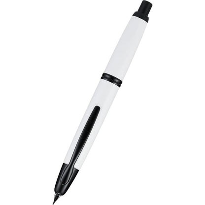 Namiki Vanishing Point Fountain Pen, White & Black, 18k 1.1 Stub Nib (60749)