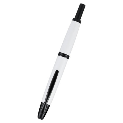 Namiki Vanishing Point Fountain Pen, White & Black, 18k 1.1 Stub Nib (60749)