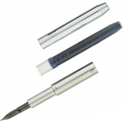 Namiki Vanishing Point Fountain Pen, White & Black, 18k 1.1 Stub Nib (60749)