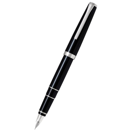 Namiki Falcon Lacquer Fountain Pen - Black, Broad Nib (60770)