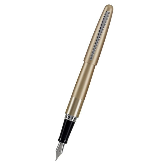 Namiki Metropolitan Fountain Pen, Gold Barrel, Classic Design, Fine Nib, Black Ink (91112)