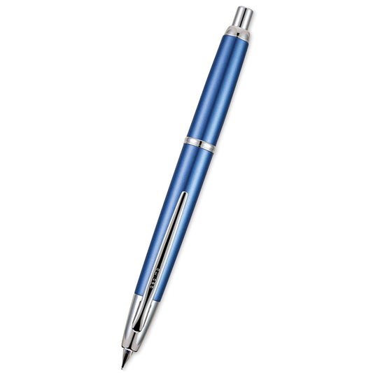 Namiki Vanishing Point Decimo Fountain Pen, Light Blue Barrel, Rhodium Accents, Medium Nib (65345)