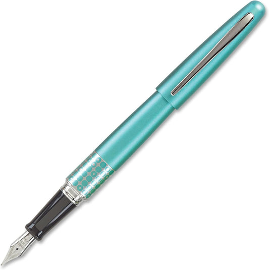 Namiki MR Retro Pop FP, Turquoise Barrel, Dots Accent, Fine Point Stainless Steel Nib (91436)