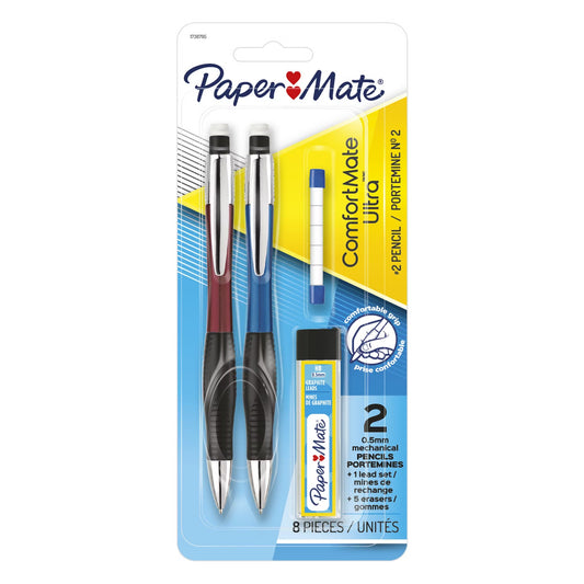 Paper Mate Comfortmate Ultra 0.5mm Str Set Ast 2/Cd