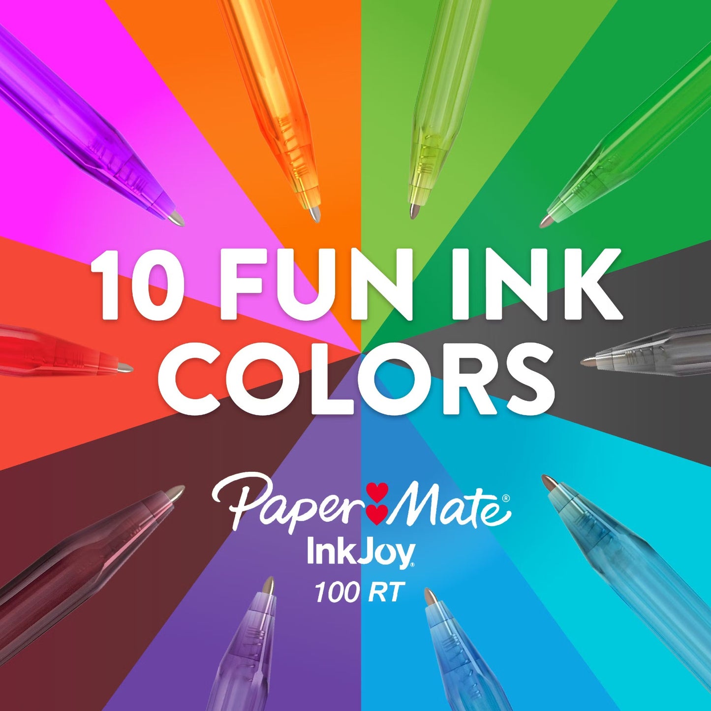 Paper Mate Pm Inkjoy 100rt 1.0mm 20cd Fashion Asst
