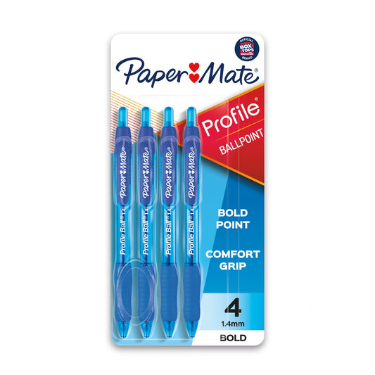 Paper Mate Pm Profile 4ct Blue Us