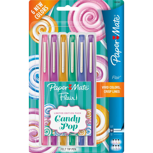 Paper Mate Flair Candy Pop Medium 6/Cd