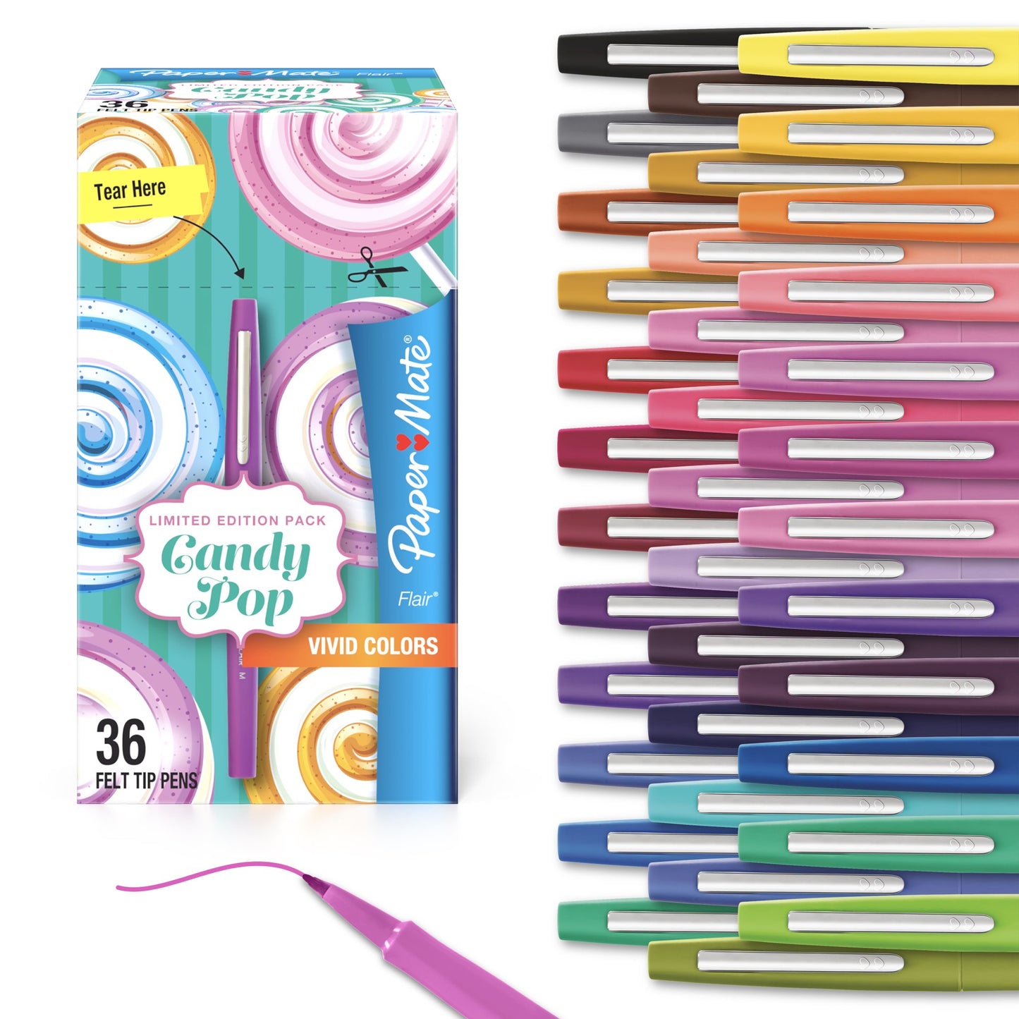 Paper Mate Flair Candy Pop Medium 36/Ct