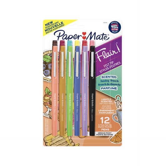 Paper Mate Pm Flair Scented 12ct Card Asst