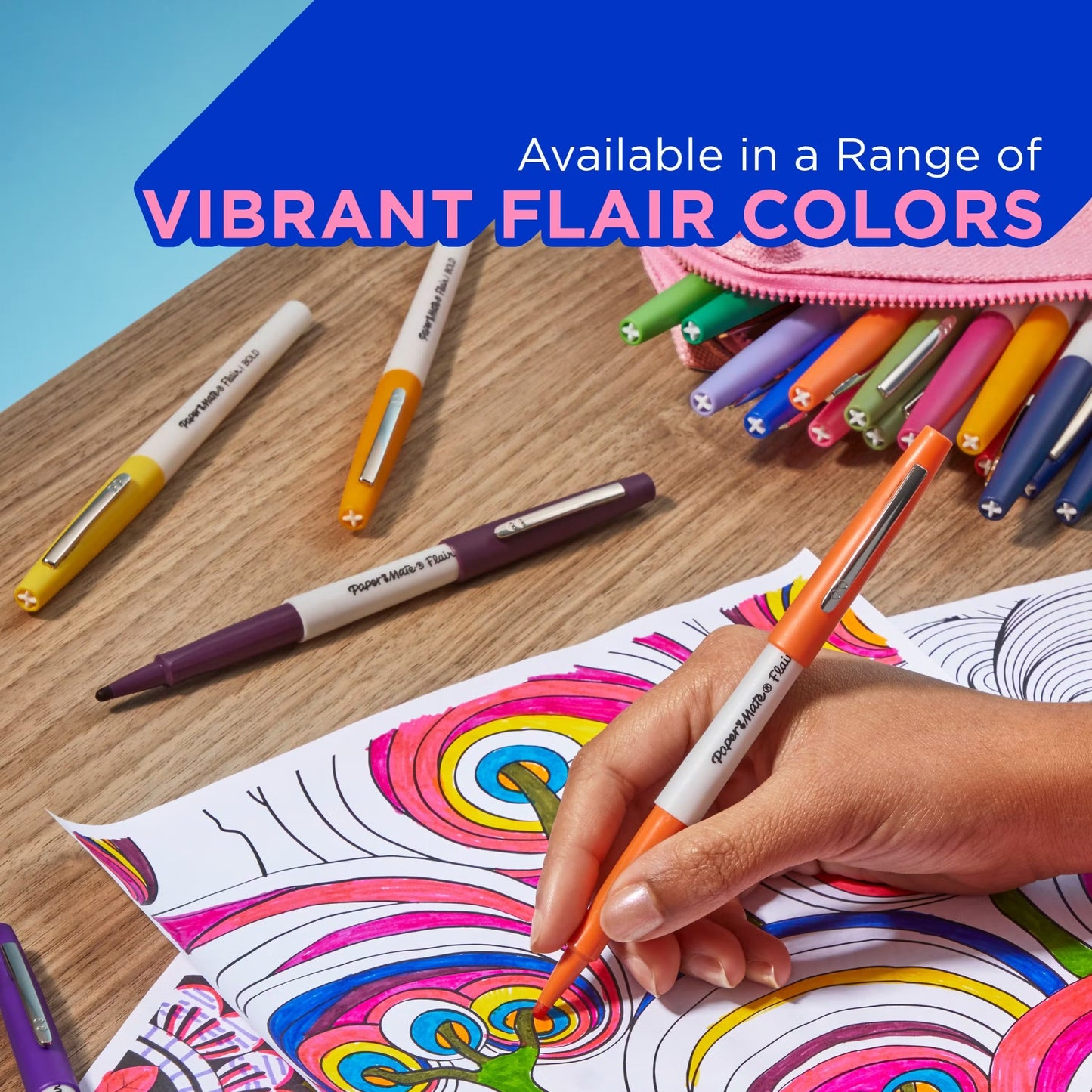 Paper Mate Pm Flair Bold 16ct Card Asst