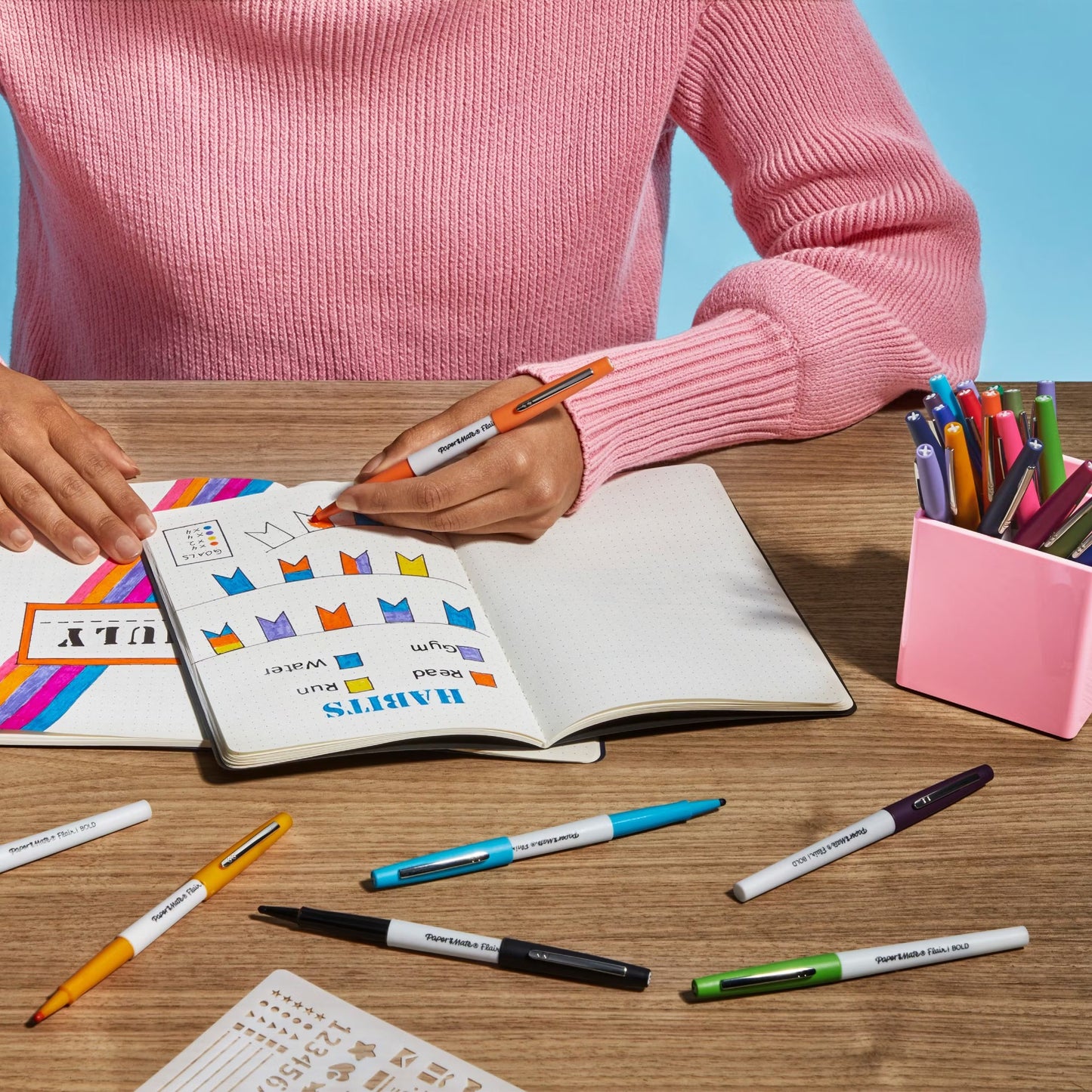 Paper Mate Pm Flair Bold 16ct Card Asst