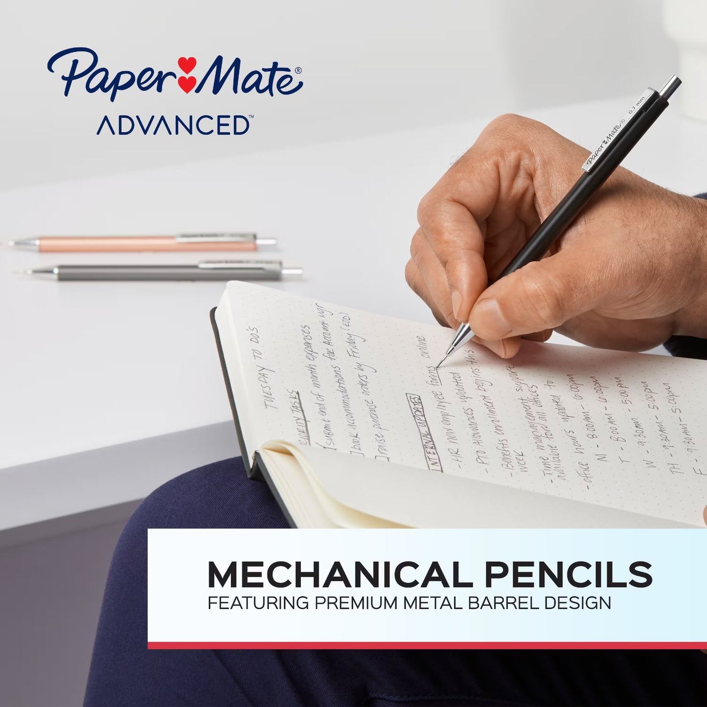 Paper Mate Pm Advanced 0.5mm Mp 2cd Black Gray