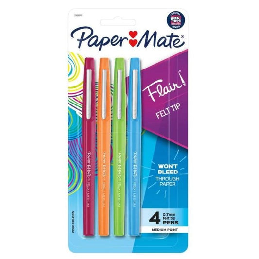 Paper Mate 29019PP Flair Felt Tip 4/pk