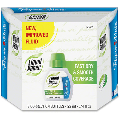 Paper Mate Pm Lp Fast Dry Smooth Coverage Fluid 3cd