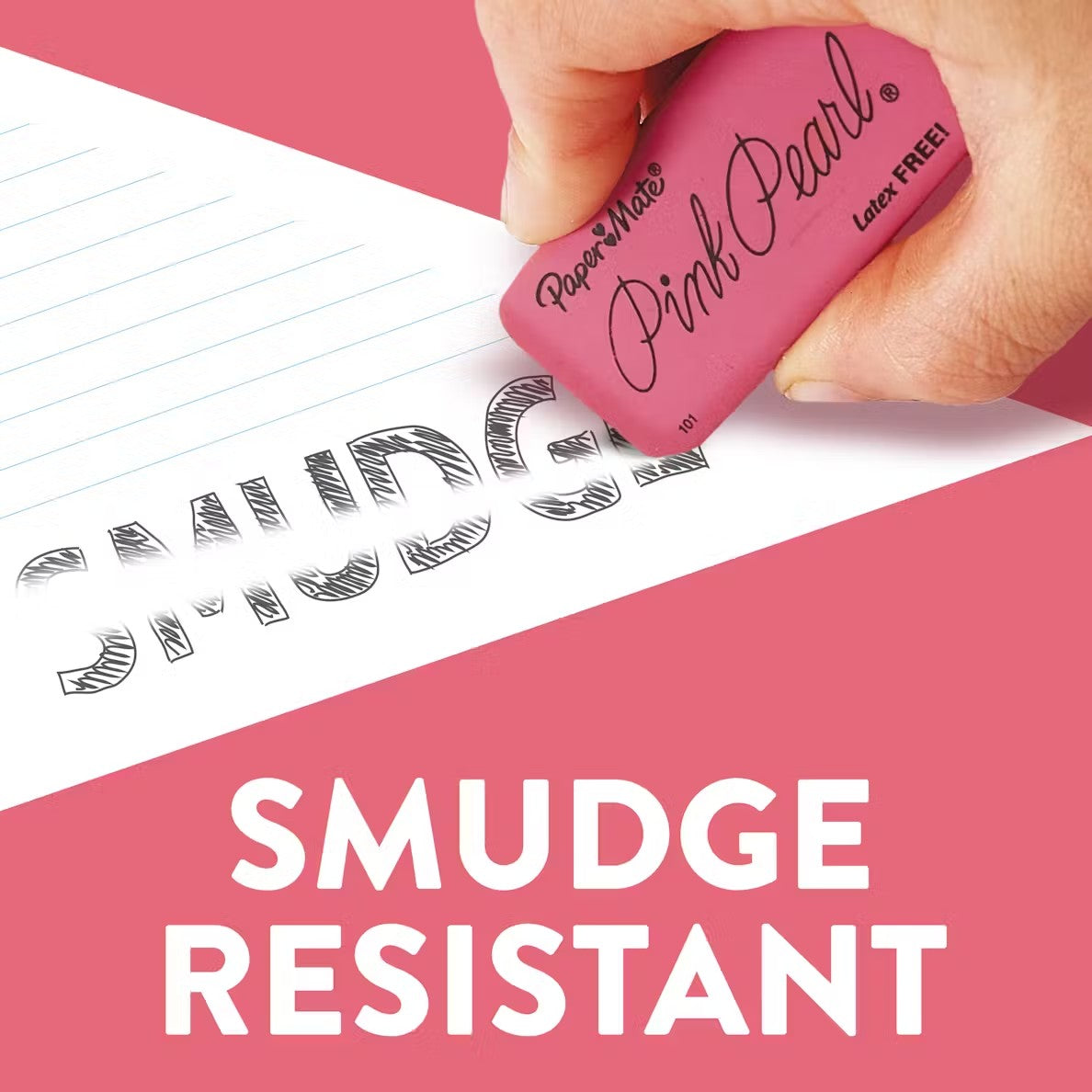 Paper Mate 70520 Pink Pearl Rub Eraser, Medium 100