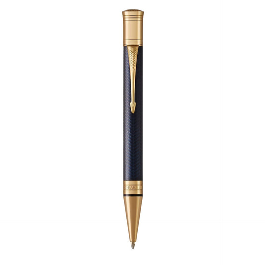 Parker Duofold Prestige Blue CHV Ball Point Pen GT M.Black GB