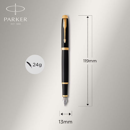 Parker IM Premium Black GT Fountain Pen M GB