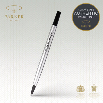 Parker Roller Ball Black Refills, 0.7mm Medium
