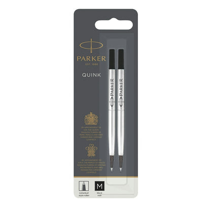 Parker 1950325 Roller Ball Black Refill, 0.7mm Medium BL2