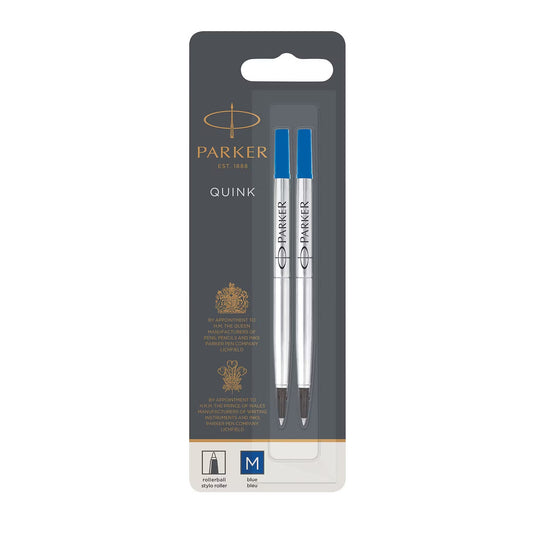 Parker 1950327 Roller Ball Blue Refill, 0.7mm Medium BL2